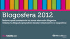 Blogosfera 2012: badanie blogosfery z perspektywy biznesu – raport