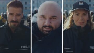 Patryk Vega, Piotr Stramowski i Olga Bołądź w nowym spocie promują pracę w policji