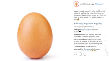 Zdjęcie jajka bije rekordy popularności na Instagramie