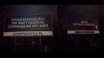 Wrocławscy aktywiści przerobili homofobiczny billboard