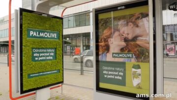 Roślinna reklama marki Palmolive w warszawskiej przestrzeni miejskiej