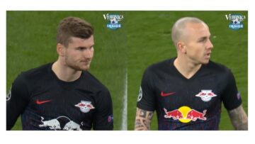 Piłkarze RB Lipsk pokazali się w różnych koszulkach podczas meczu