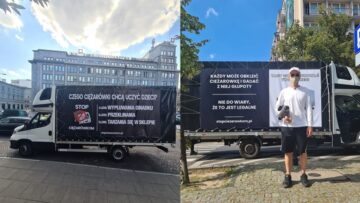 „Stop ciężarówkom!” – Krzysztof Gonciarz wyśmiewa homofobiczne pojazdy