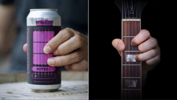 Piwo w puszkach, które uczą gry na gitarze