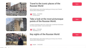 Ukraina rozpoczęła kampanię „turystyczną” dla rosyjskich podróżników. Do odwiedzenia ruiny po bombardowaniach