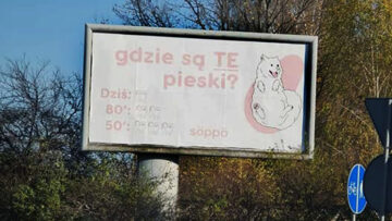Hasło „GDZIE SĄ TE PIESKI?” na billboardach polskiej marki kosmetycznej
