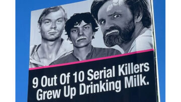 Seryjni mordercy z „mlecznymi wąsami” w kontrowersyjnej kampanii OOH