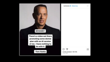 Tom Hanks zniesmaczony reklamą dentystyczną z wersją AI jego postaci