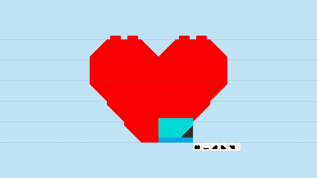 Design system Lego - serce