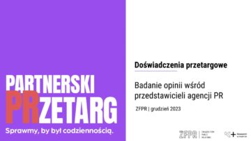 Doświadczenia przetargowe agencji PR [RAPORT]