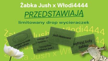 Żabka Jush łączy siły z wlodim4444. Wyjątkowy drop wycieraczek z hasłami w stylu artysty