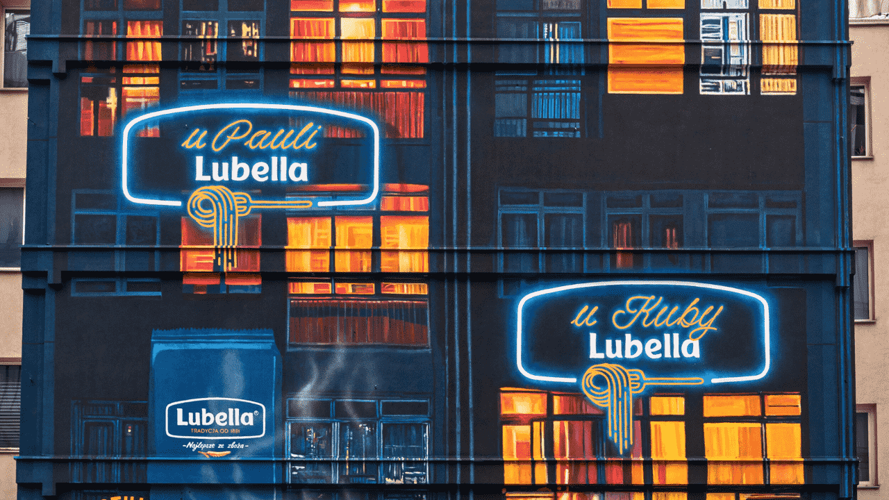 „Gotuj w domu jak w restauracji”: neon marki Lubella rozświetlił ...
