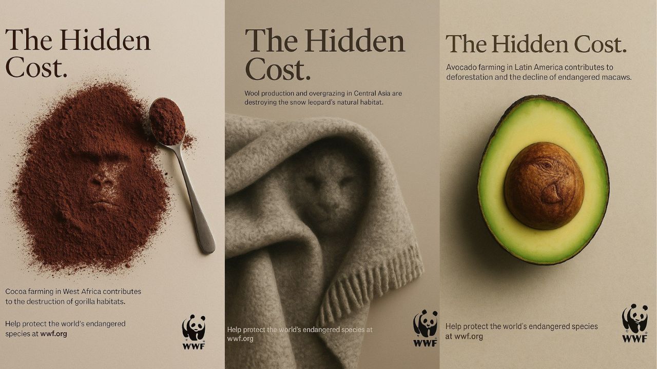 The Hidden Cost": AI wizualizuje ukrytą tragedię zagrożonych gatunków w kampanii WWF - NowyMarketing - Where's the beef?