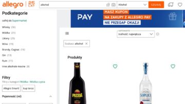 Allegro ruszyło ze sprzedażą alkoholu