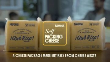 „Self-Packing Cheese”: Nestlé testuje biodegradowalne opakowania na ser powstałe z serwatki