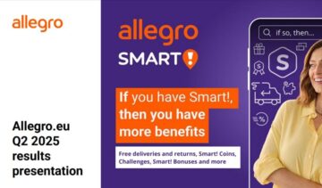 Allegro Q2 2025: 21,2 mln aktywnych kupujących, wzrost marży, ponad 6 mln subskrybentów Allegro Smart!