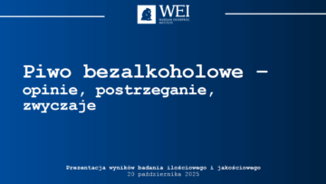 WEI: „Piwo bezalkoholowe – opinie, postrzeganie, zwyczaje” [RAPORT]