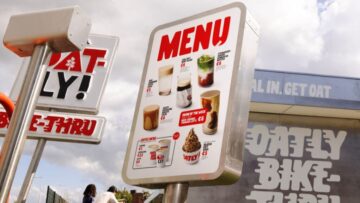 Oatly otworzyło kawiarnię dla rowerzystów. Zamówienie odbiera się bez schodzenia z siodełka