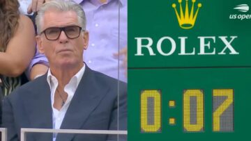 US Open połączył Pierce’a Brosnana z 0:07 na zegarze Rolexa